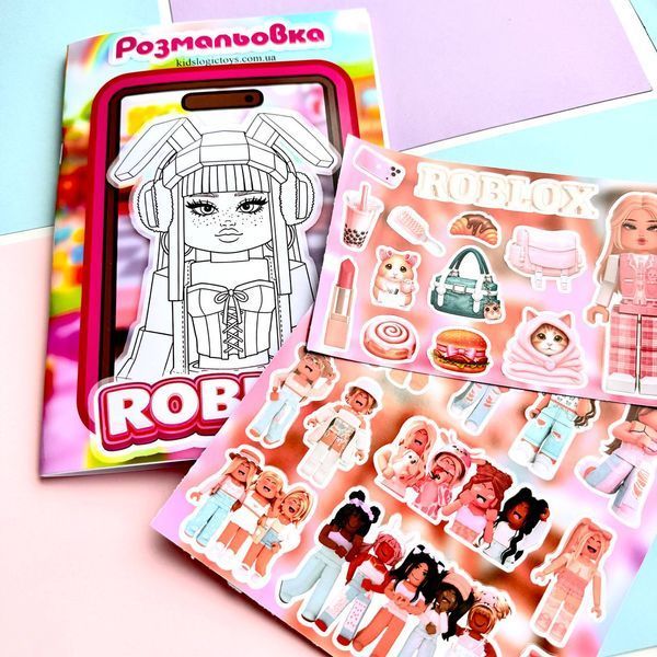 Бокс Роблокс книга + розмальовка + наліпки Roblox 1210 фото